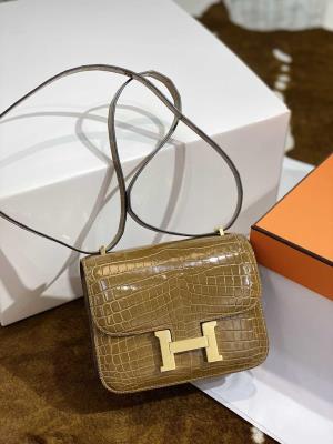 wholesale quality hermes constance 19 shinny niloticus crocodile u8 bronze dore ghd